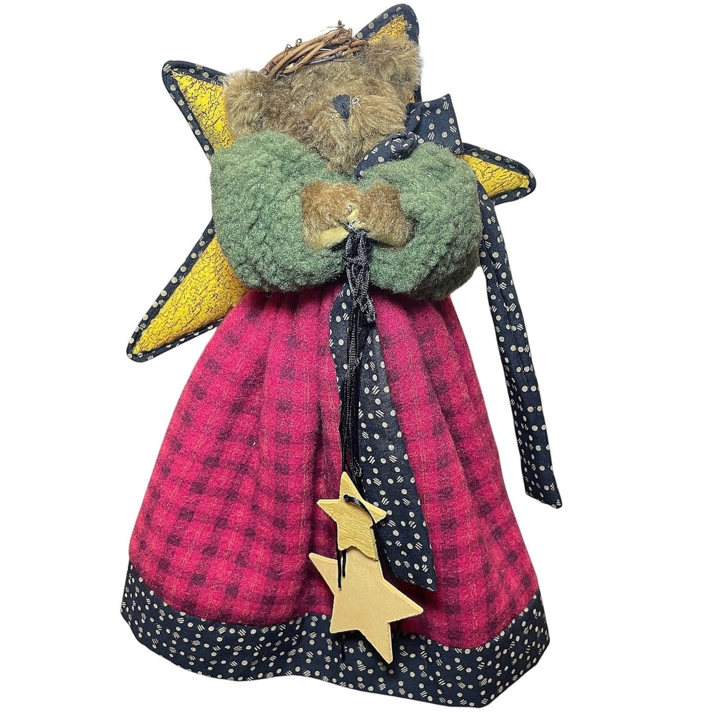 Boyds Bears Christmas Tree Topper Cottage‎ Core Collectibles Rare 12 inch Tall